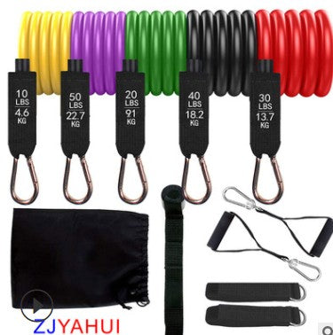 Resistance Bands Set Exercise Bands with Door Anchor Legs Ankle Straps for Resistance Training, Home Workouts