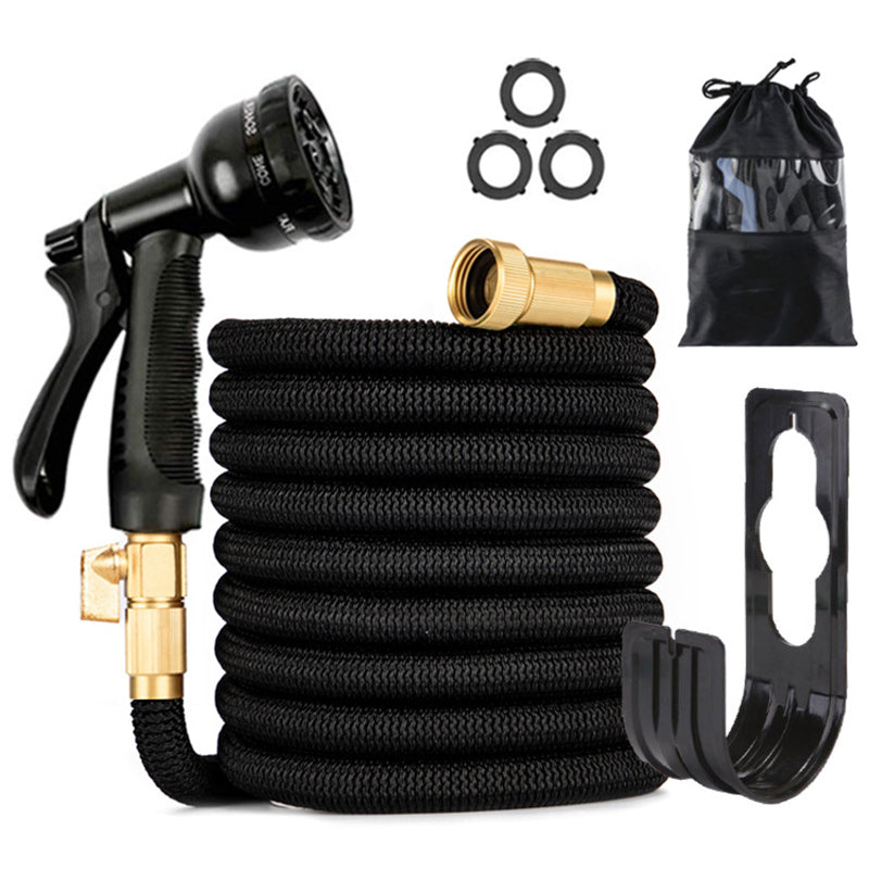 100 - ft Expandable Garden Hose with Nozzle. Light, Durable & Kink - Free for Car Wash & Outdoor Watering