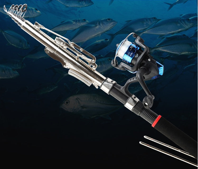 sea pole automatic fishing rod spring  super hard long shot throwing rod set fishing gear cross-border supply