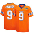 Men's #9 Bobby Boucher The Waterboy Adam Sandler Movie Mud Dogs Bourbon Bowl Football Jersey，Letter Embroidery Rugby Jersey，Holiday Gift