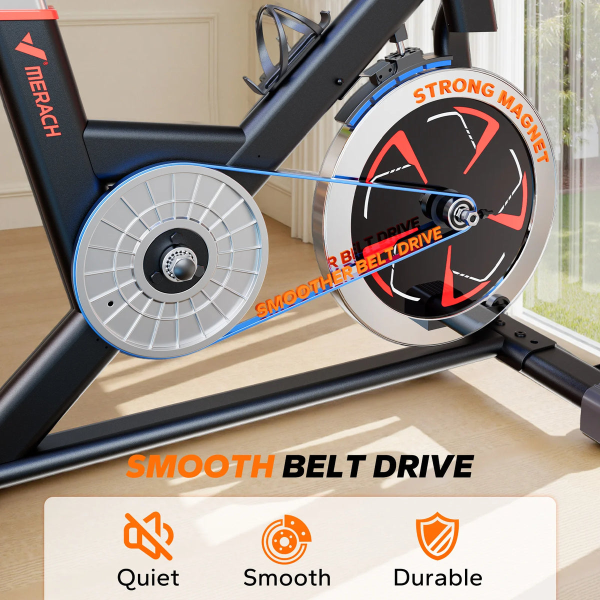 Exercise Bike S38 Indoor Cycling Magnetic Resistance Exclusive App 300lbs Capacity Comfortable Seat for Home&Weight Loss