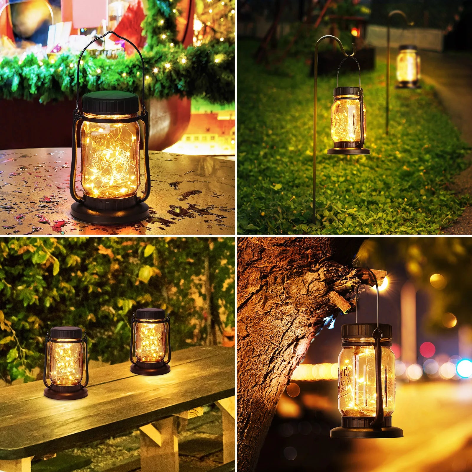 10'' Solar Powered Integrated LED Outdoor Lantern