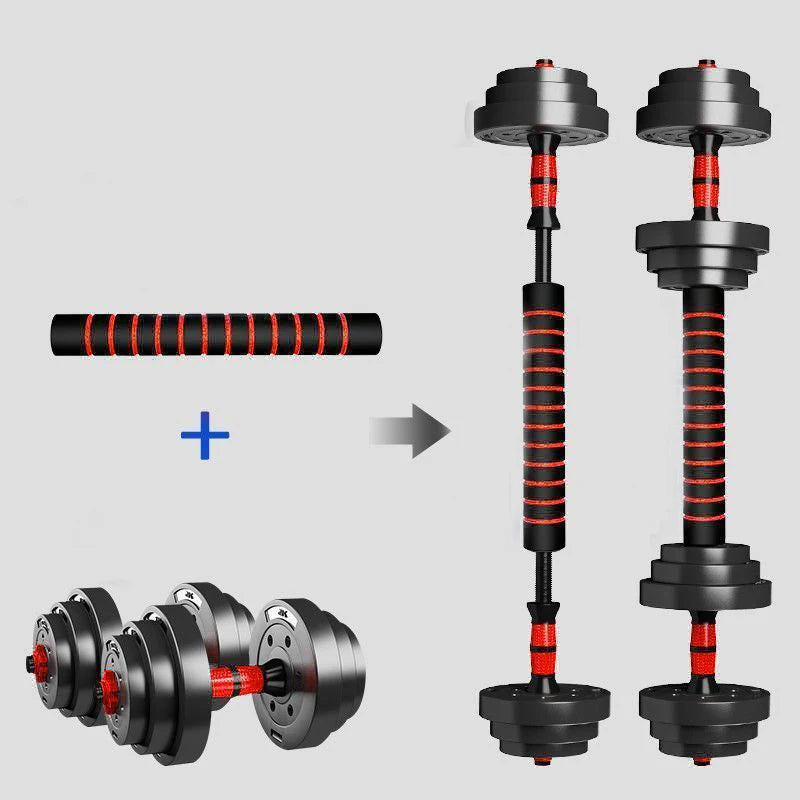 5-44lbs Adjustable Dumbbell to Barbell Set, Anti-Slip Grip, Versatile Home Gym Fitness, Strength Training,