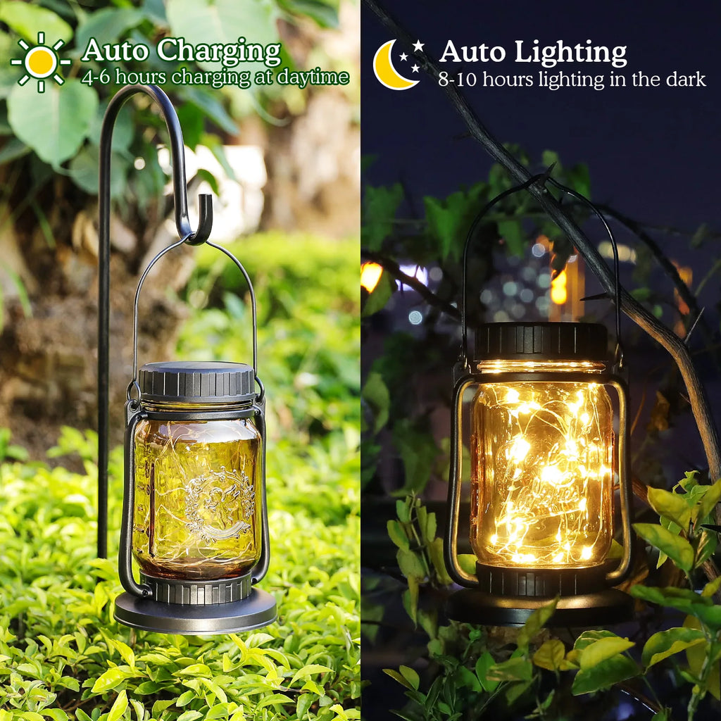 10'' Solar Powered Integrated LED Outdoor Lantern