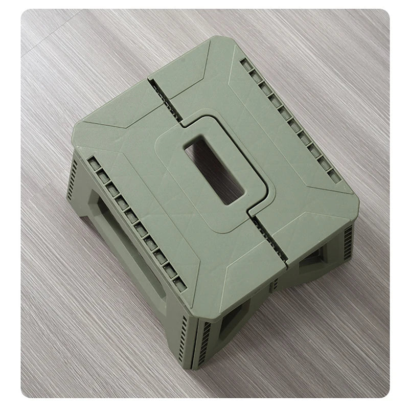 Extra-Thick Folding Handheld Stool, Portable Stool for Adults, Low Stool for Outdoor and Home Camping