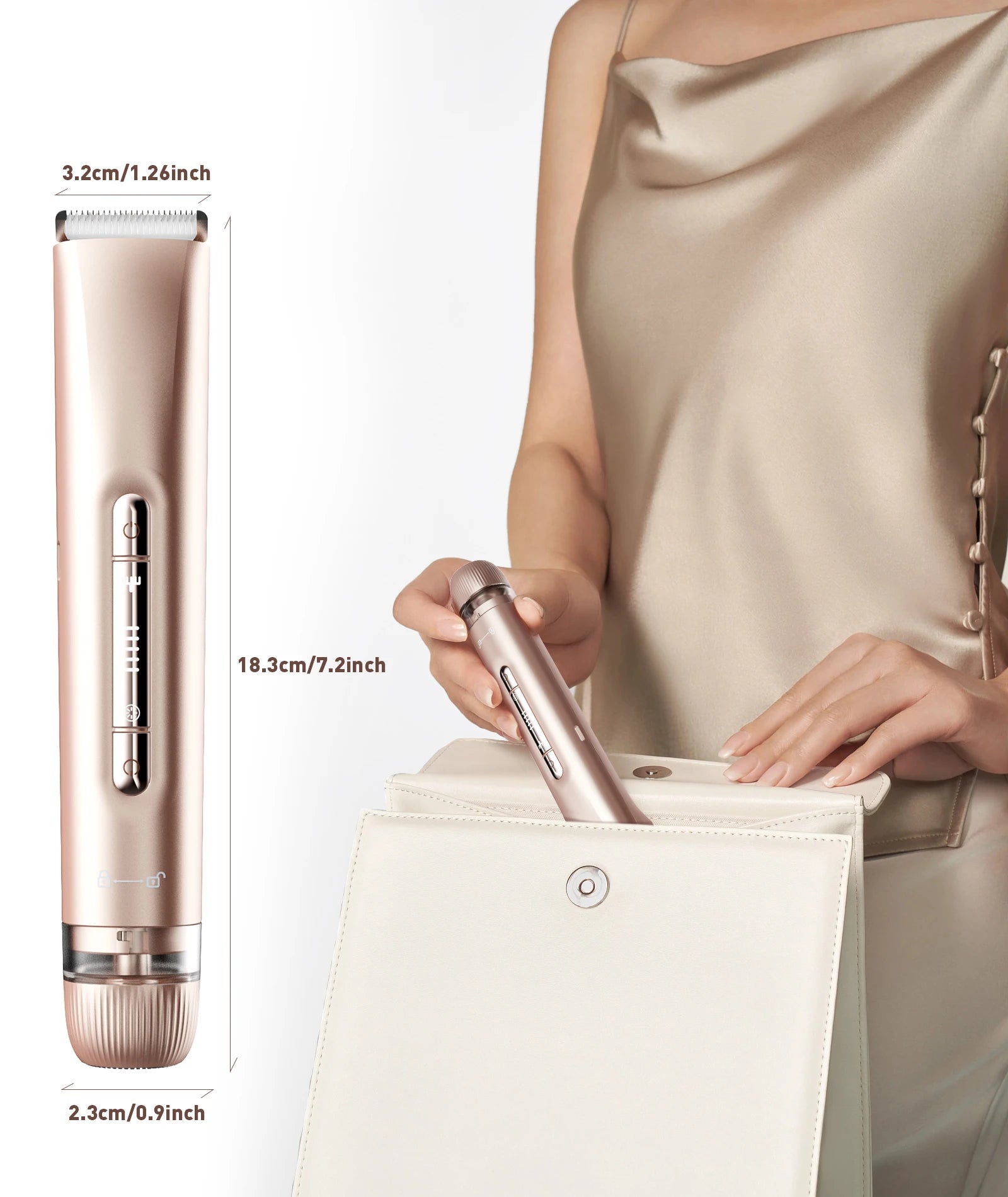 Bikini Trimmer for Women - 2 in 1 Electric Razors for Women - Dual Head Electric Shaver - IPX7 Waterproof Wet & Dry Use Body Hai