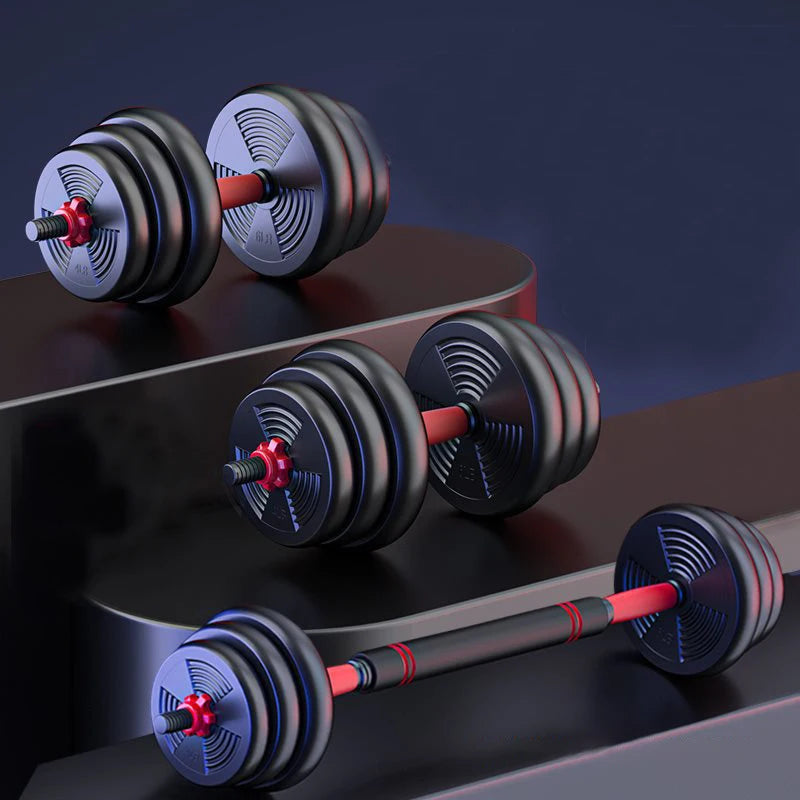 5-44lbs Adjustable Dumbbell to Barbell Set, Anti-Slip Grip, Versatile Home Gym Fitness, Strength Training,