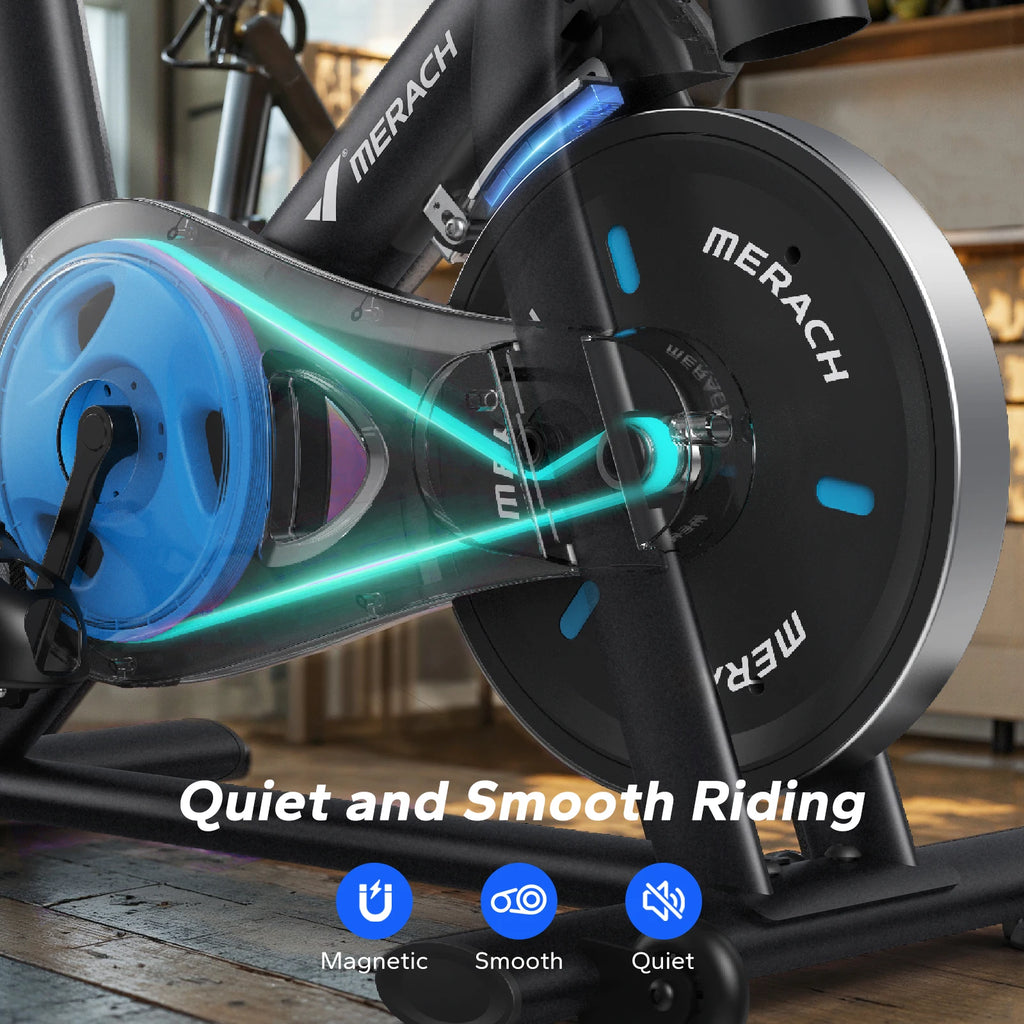 Exercise Bike, Stationary Bike, with Exclusive App, Low Noise Indoor Cycling, Bike with Fitness Courses
