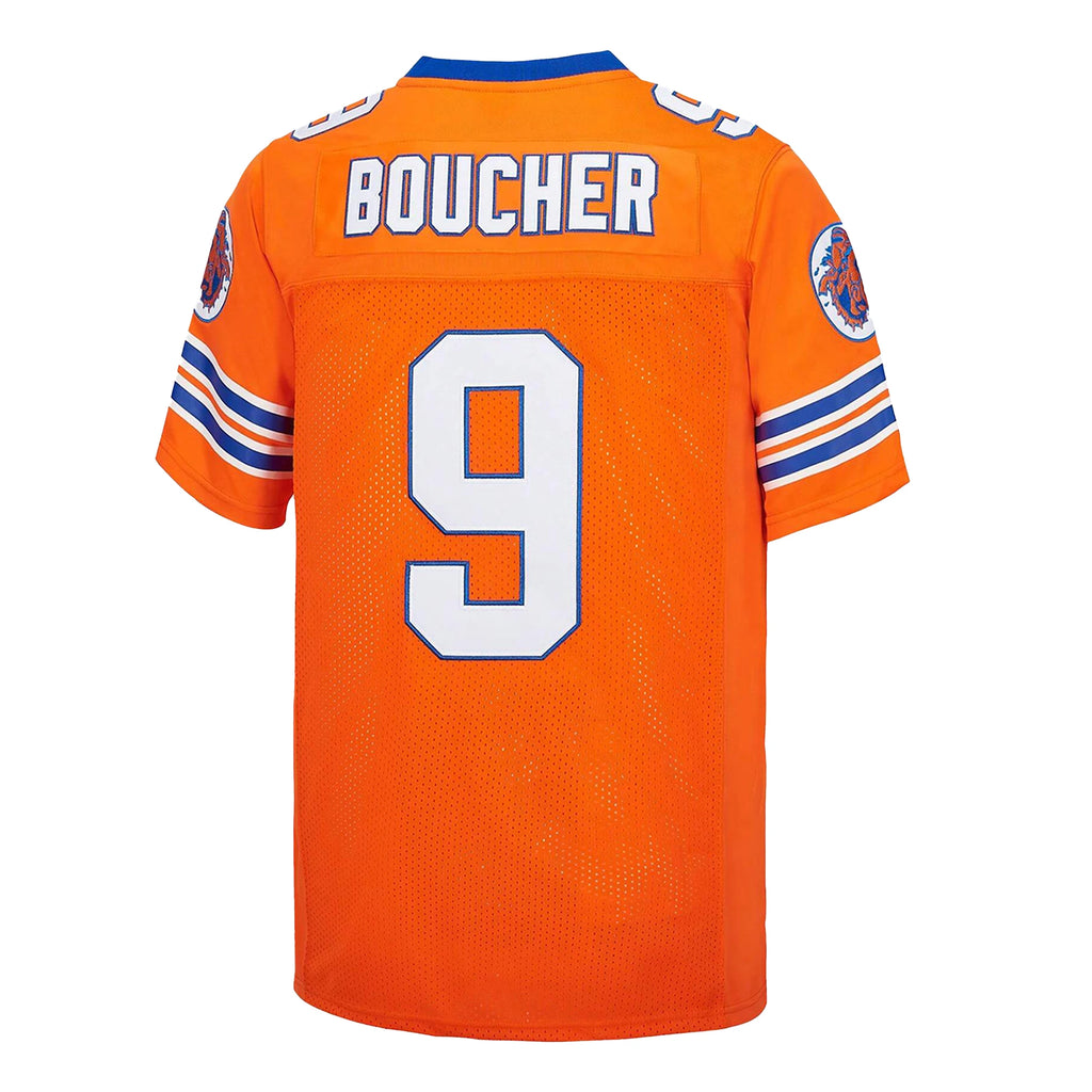 Men's #9 Bobby Boucher The Waterboy Adam Sandler Movie Mud Dogs Bourbon Bowl Football Jersey，Letter Embroidery Rugby Jersey，Holiday Gift