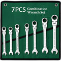 7pcs Ratchet Wrench Tool Set, 72-Tooth with Reversible Adjustable Torque, Multi-Function Car Repair Tool - Suitable for Repair