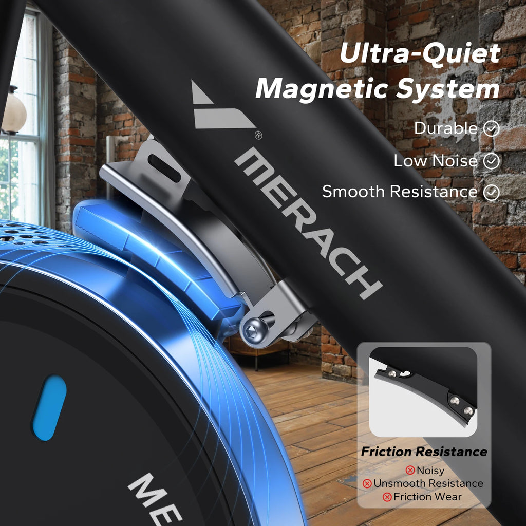 Exercise Bike, Stationary Bike, with Exclusive App, Low Noise Indoor Cycling, Bike with Fitness Courses