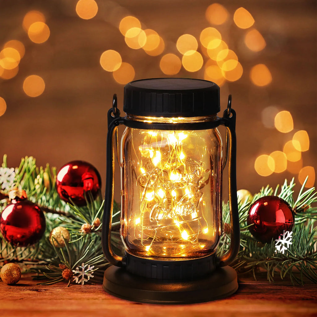 10'' Solar Powered Integrated LED Outdoor Lantern