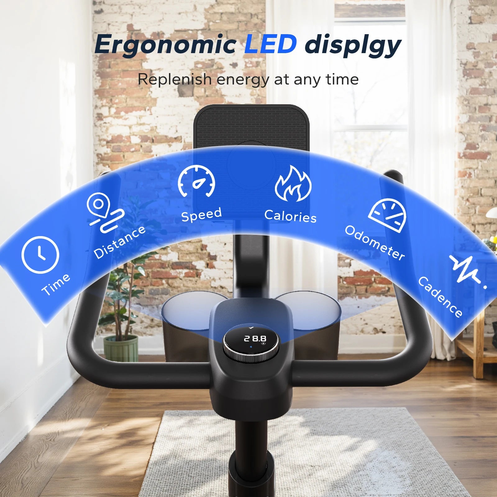 Exercise Bike, Stationary Bike, with Exclusive App, Low Noise Indoor Cycling, Bike with Fitness Courses