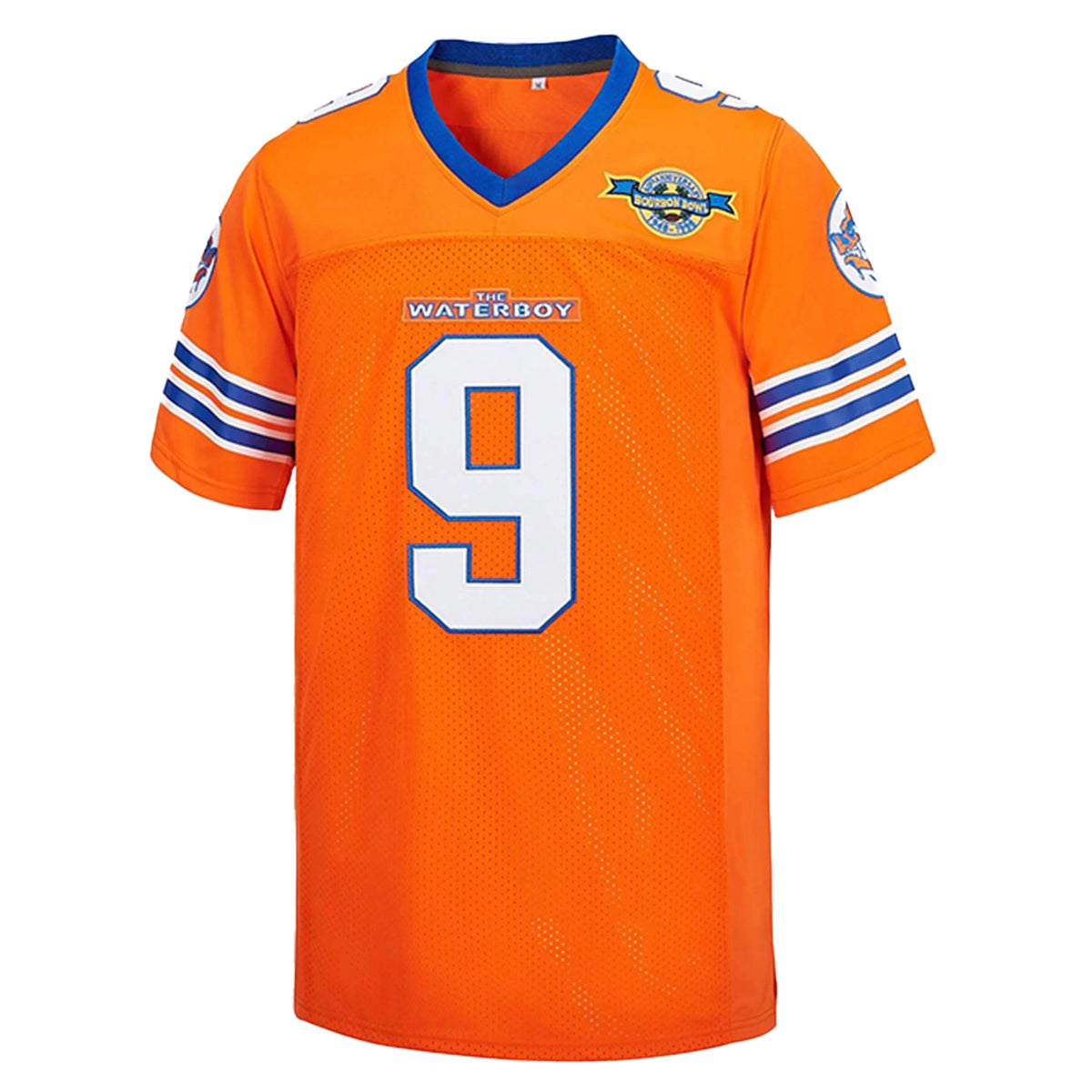 Men's #9 Bobby Boucher The Waterboy Adam Sandler Movie Mud Dogs Bourbon Bowl Football Jersey，Letter Embroidery Rugby Jersey，Holiday Gift