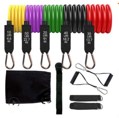 Resistance Bands Set Exercise Bands with Door Anchor Legs Ankle Straps for Resistance Training, Home Workouts