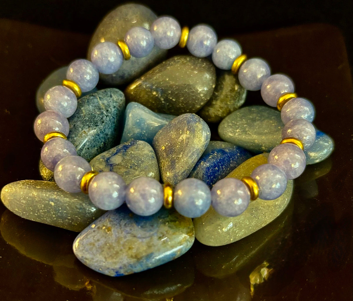 Angelite Crystal Healing Bracelet – Serenity • Reiki • Inner Peace 🪽💫