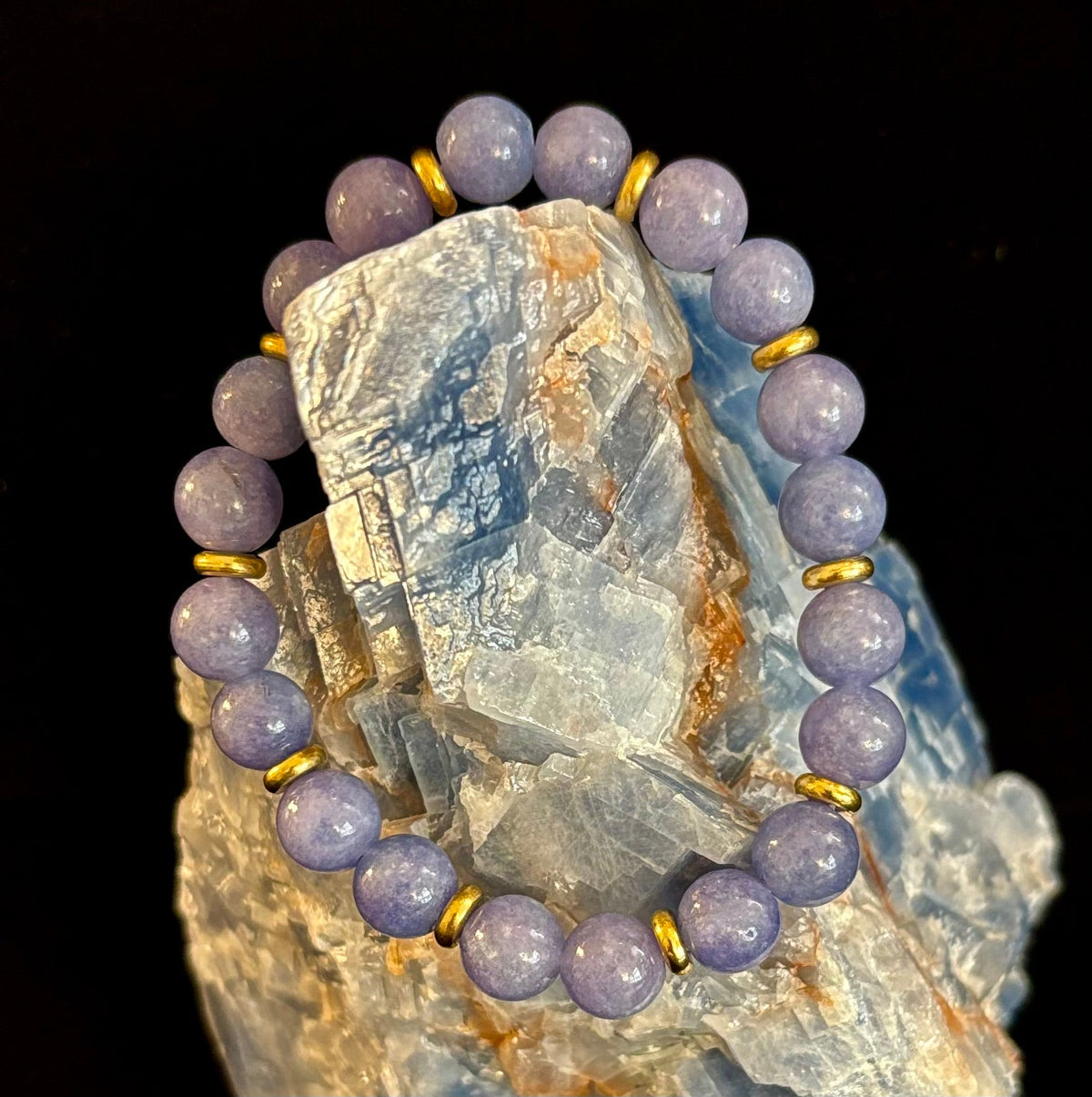 Angelite Crystal Healing Bracelet – Serenity • Reiki • Inner Peace 🪽💫