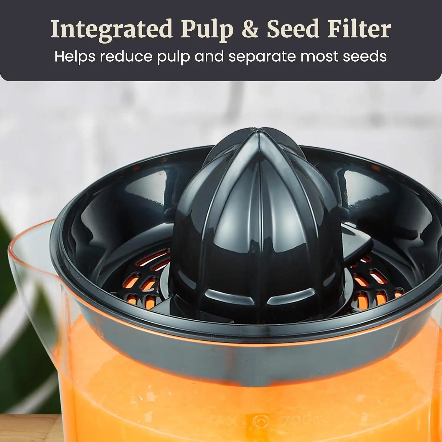 Electric Citrus Juicer 40W for Oranges Lemons Limes Grapefruit with 24oz Capacity and Auto-Reversing Reamer