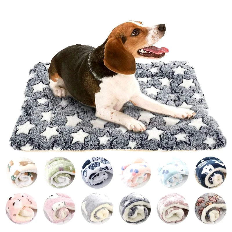 Flannel Pet Sleeping Mat Dog Bed Cat Litter Puppy Bed Dog Sofa Lovely Mattress Cushion for Small Large Dog Blanket For Winter