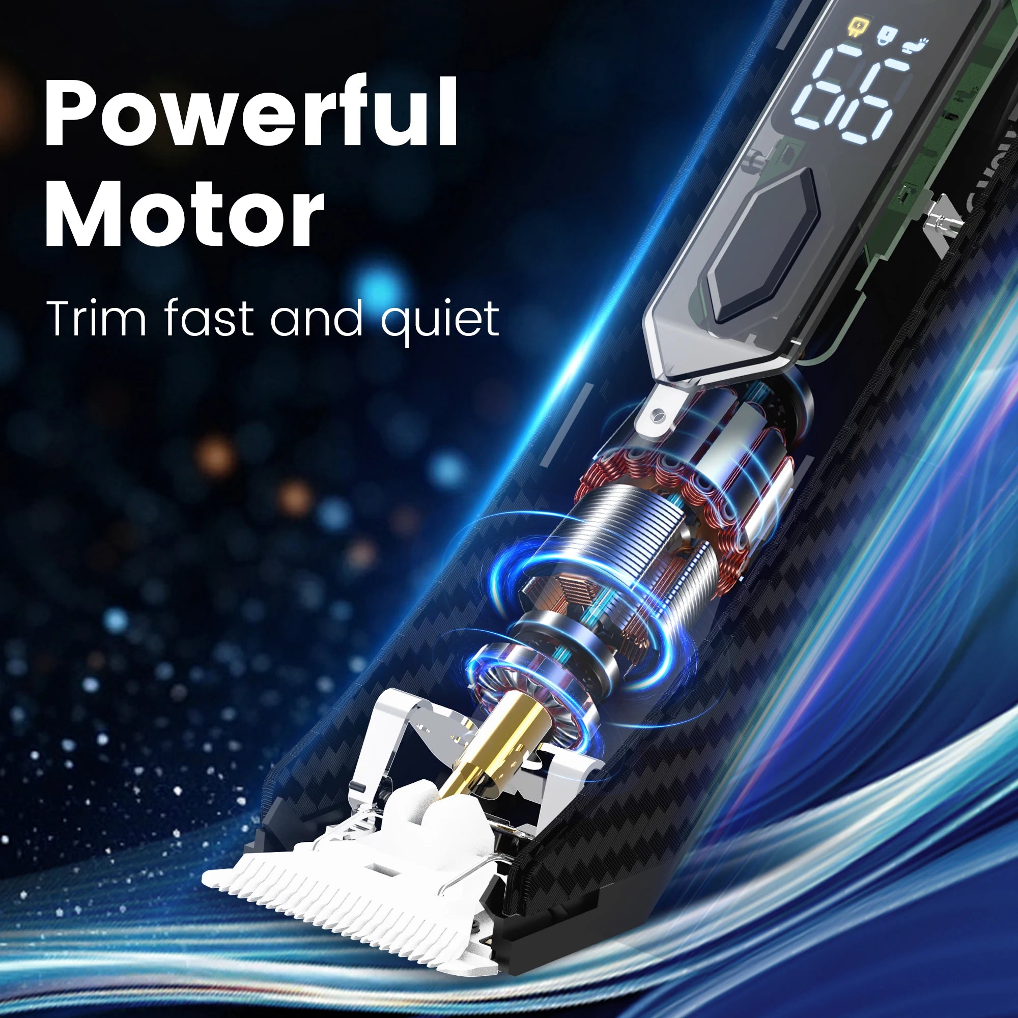 Body Hair Trimmer for Groin Pubic Replaceable Ceramic Blade Electric Shaver IPX7 Waterproof
