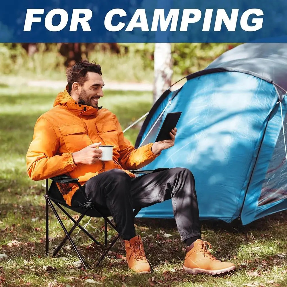 Portable Lightweight Folding Chairs for Adults & Teens, 250 lbs Capacity, Ideal for Camping, Beach, Picnics, Outdoor Events
