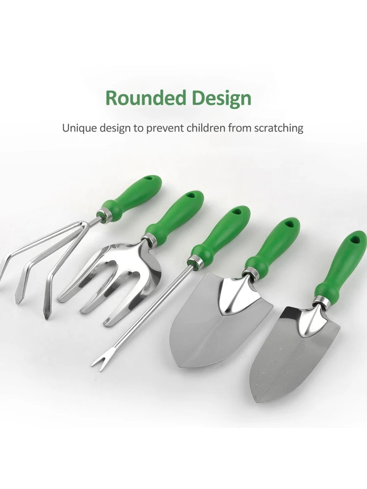 Garden Tool Set, Heavy Duty Gardening Work Set, 11 Piece Stainless Steel Hand Garden Tool Kit