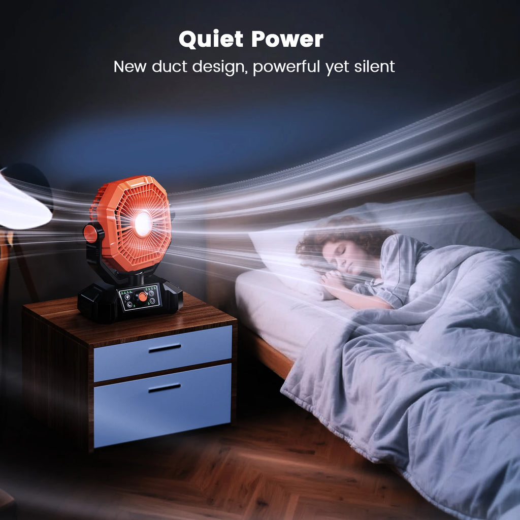 20000mAh Camping Fan with LED Lantern 8 Speed Desk Fan with Remote Portable Outdoor Fan with Hook