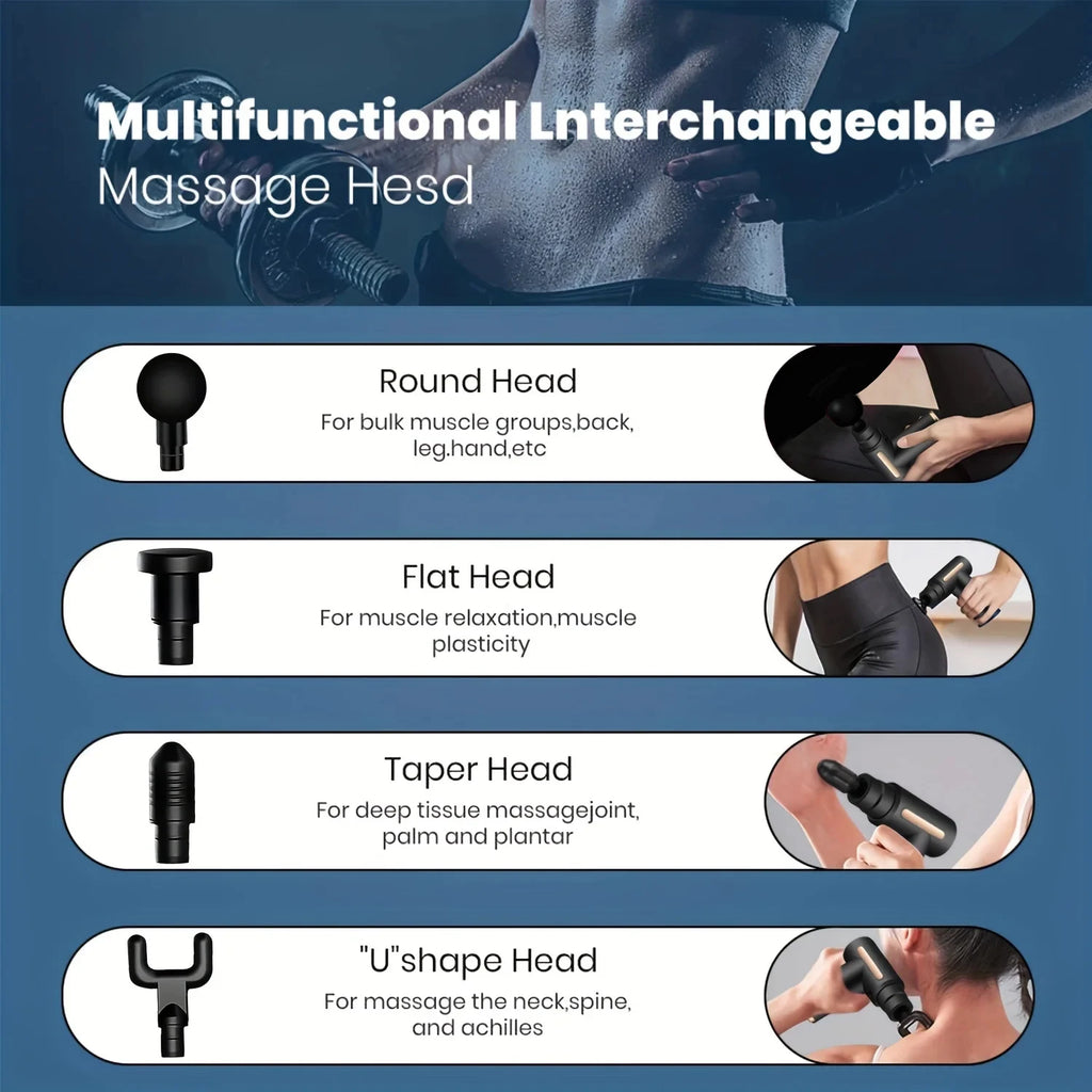 30 Level Massage Gun, Deep Muscle Relax, Body Neck Massager,