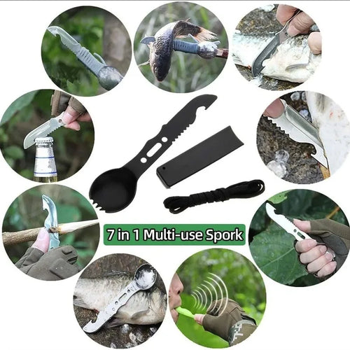 13 in 1 Outdoor Survival Kit Multi-function Emergency First Aid Tools Camping Hiking Self Defense Gear