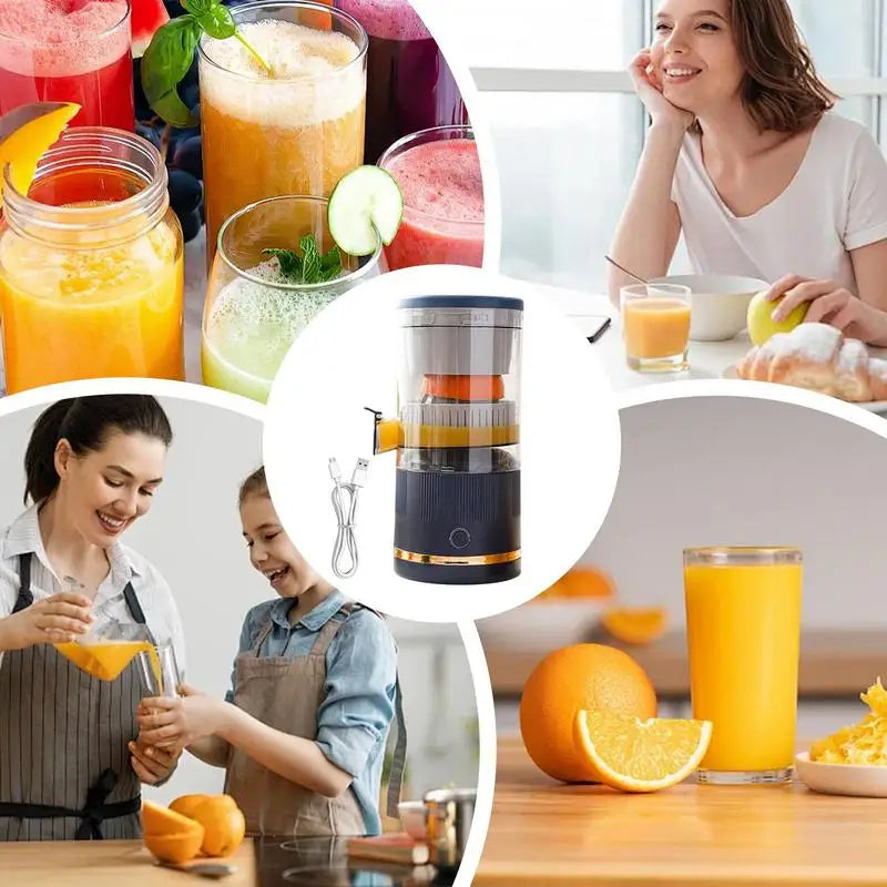 Electric Fruit Juicer Portable Single Auger Juicer Automatic Separation USB Charge Orange Lemon Fruit Vegetable Juice Extractor