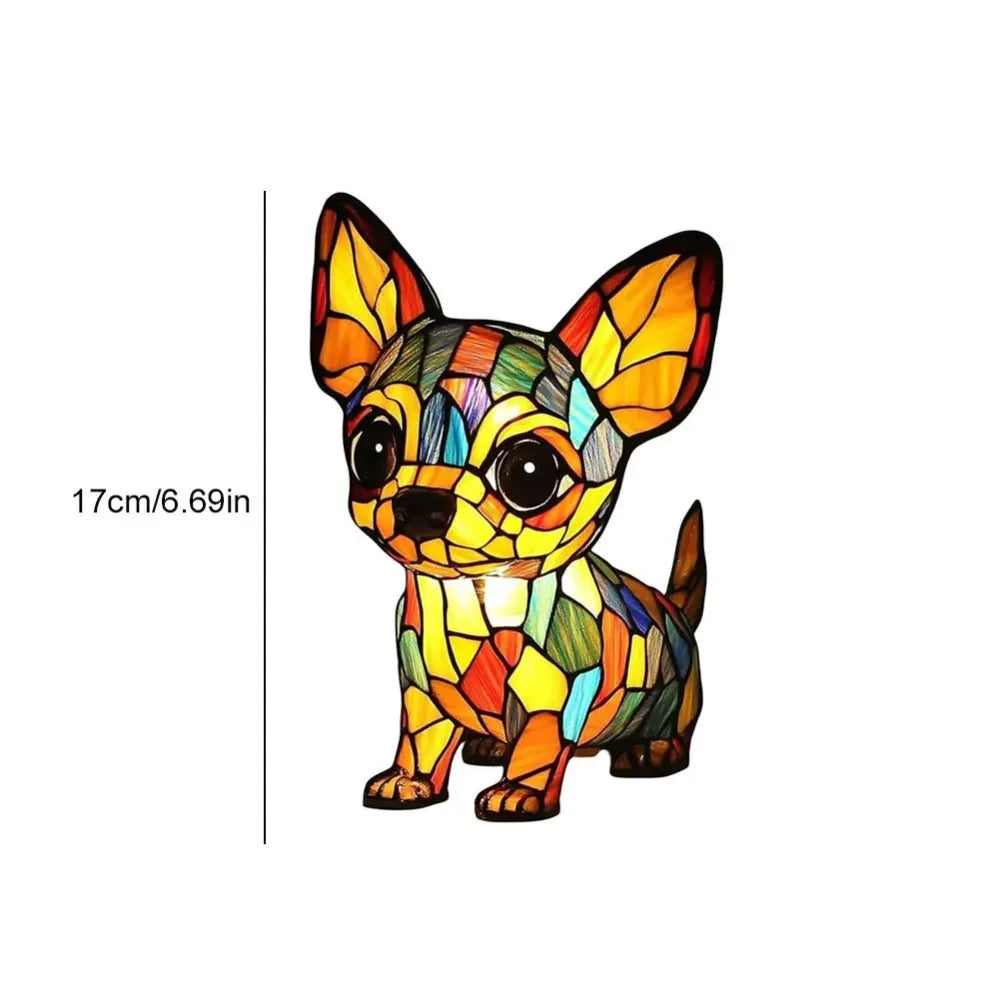 High Quality  Dog Series Art Night Light, LED Resin Animal Night Light, Handmade Desk Lamp, Desktop Decorations