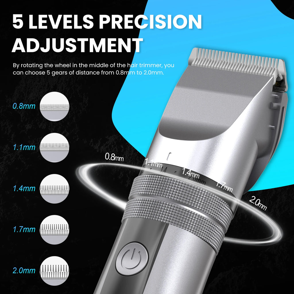 Electric Hair Clippers, Men Professional kit, USB Rechargeable Men's Barber Hair and Beard Trimmer For Men Kids