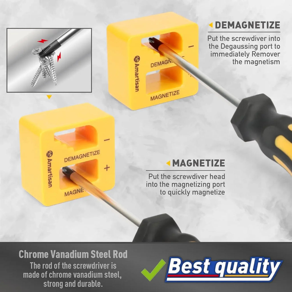 43Pcs Durable Magnetic Screwdriver Set with Case Slotted Phillips Hex Precision Tools for DIY
