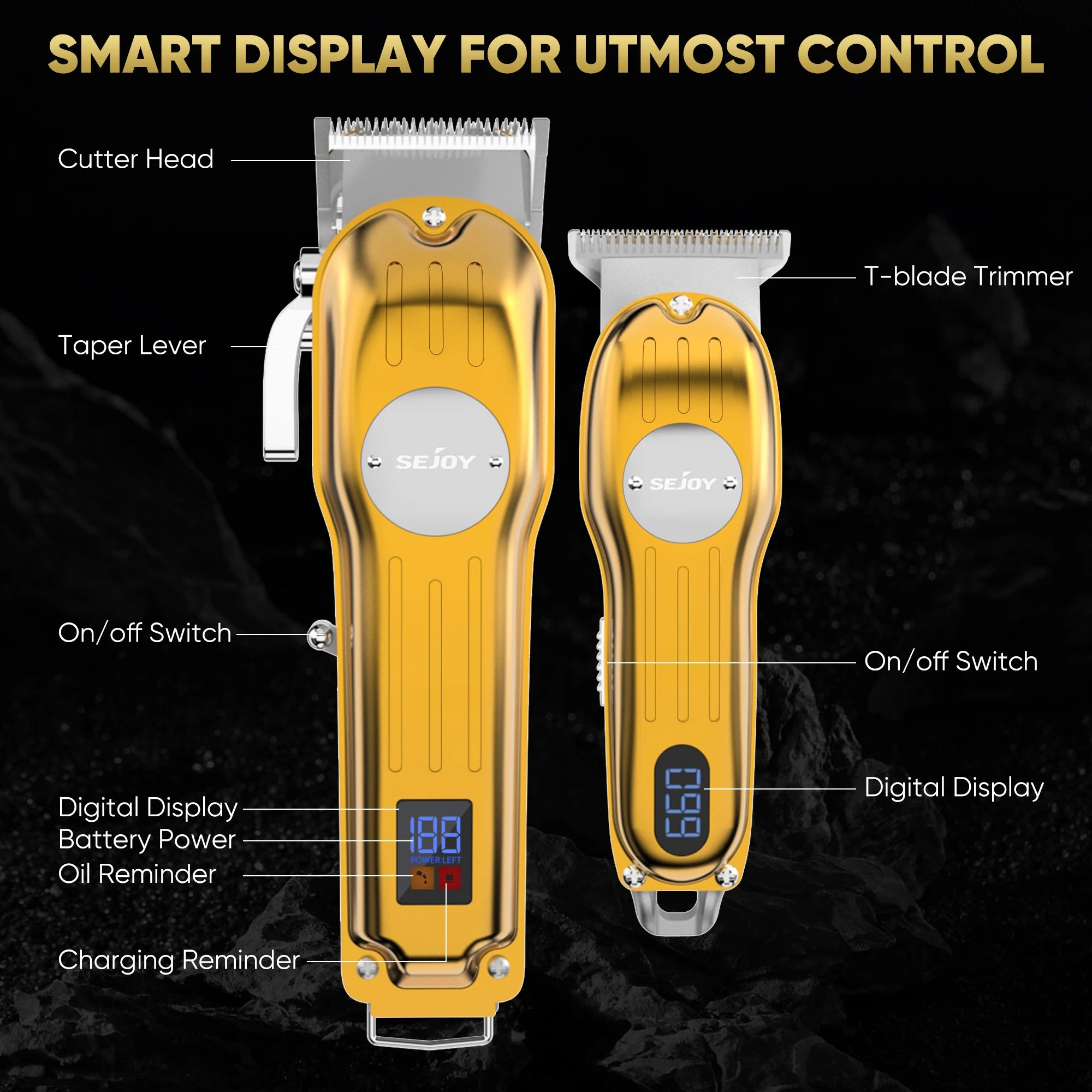Professional Combo Kits Hair Clipper Electric Hair Trimmer Set For Men Rechargeable Cordless Trimmer