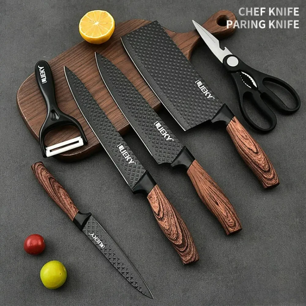 Kitchen Knife Set Stainless Steel Knife, 6-Piece, Essential Cooking Tools