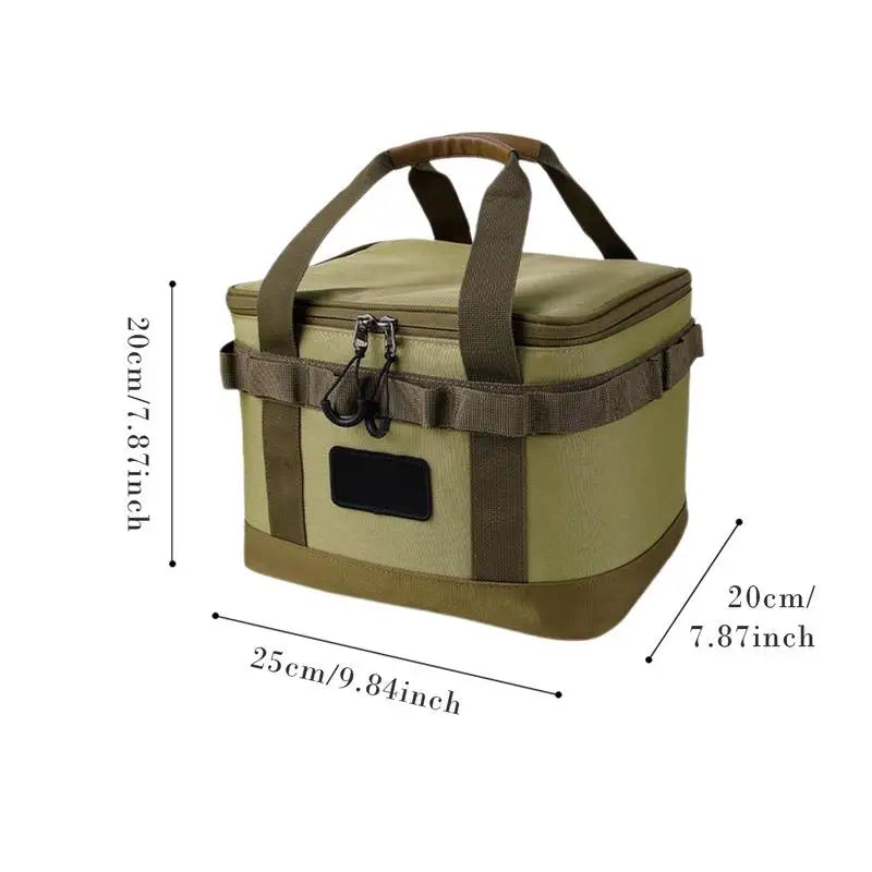 10L Outdoor Camping Gas Tank Storage Bag Large Capacity Ground Nail Tool Bag Gas Canister Picnic Cookware Utensils Bag Handbag