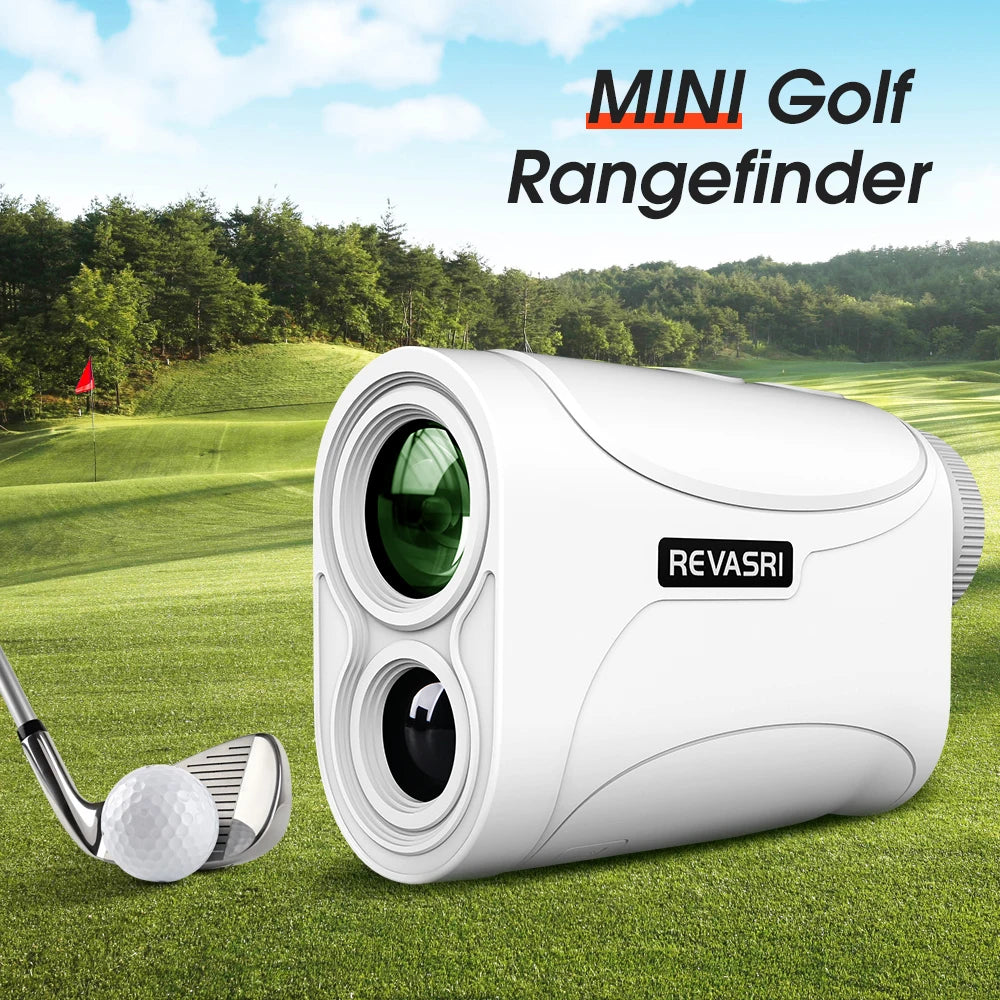 REVASRI Mini Golf Rangefinder 1300 Yards 6X Magnification, Flag Lock & Vibration Alert, Slope Mode Range Finder for Golfing