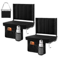 JHK Outdoor Foldable Seat with Back Support Wide Portable Lightweight Chairs with 3.15" Thick Padded Comfortable Seat For Picnic