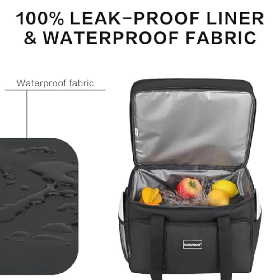 Insulated Soft Cooler Bag, Large Ice Coolers Soft Sided Ice Chest for Beach, Collapsible and Portable