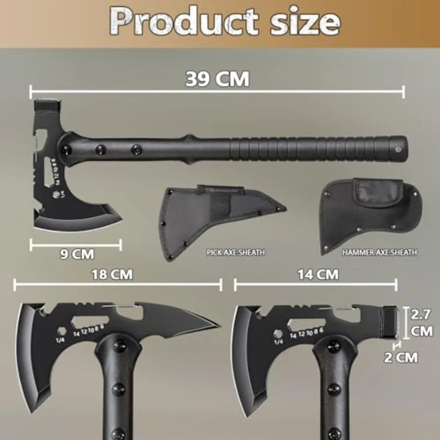 Camping Axes, Wood Separator, Multipurpose Tomahawk Tactical Hatchet with Sheath - Survival Hiking Camping, Carbon Steel Blade,