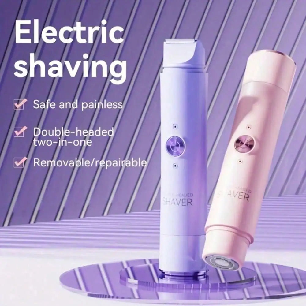 2 In 1 Electric Shaver For Women, Electric Razors For Women Shaving - Hair Removal For Wet & Dry Use, Epilator For Bikini, Underarms, Legs, Arms, Hypoallergenic Blades,  Usb Rechargeable
