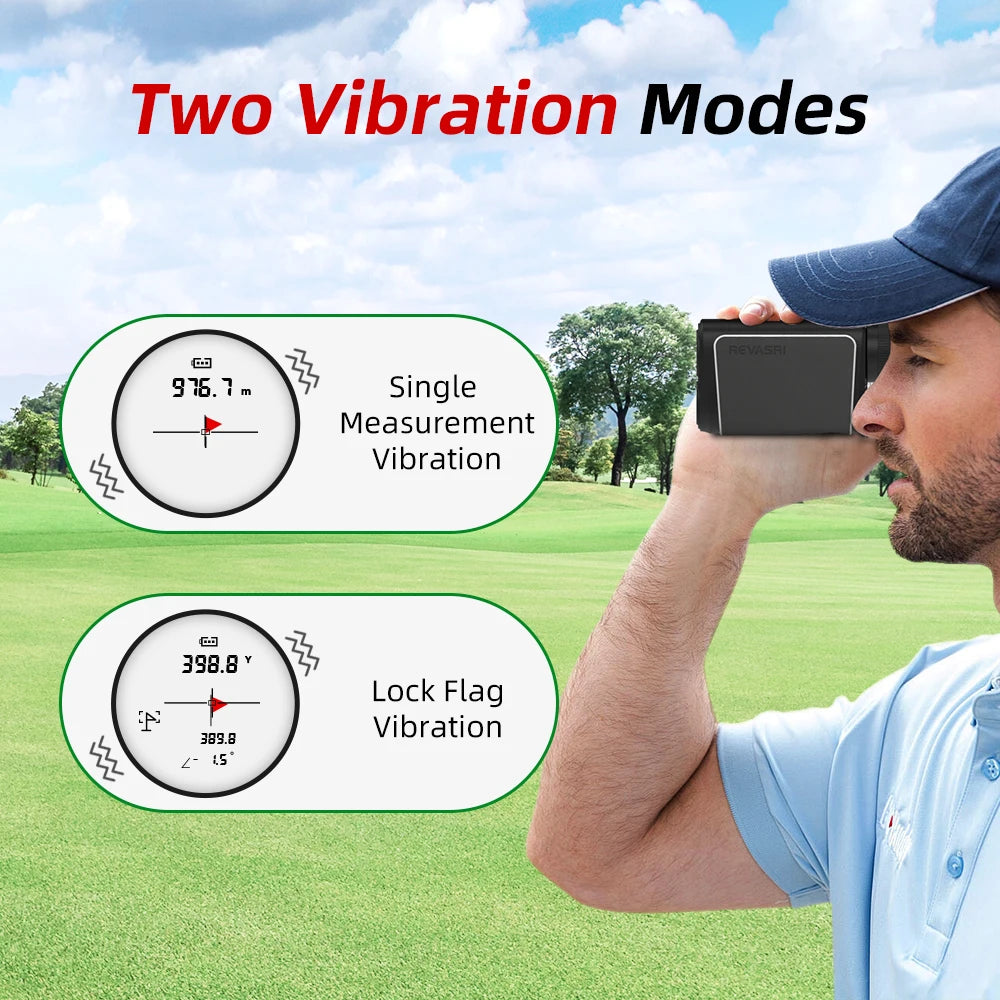 New 1090 Yards Golf Rangefinder, Comfort Leather Design, Flag Lock Vibration, Slope Compensation Golfers