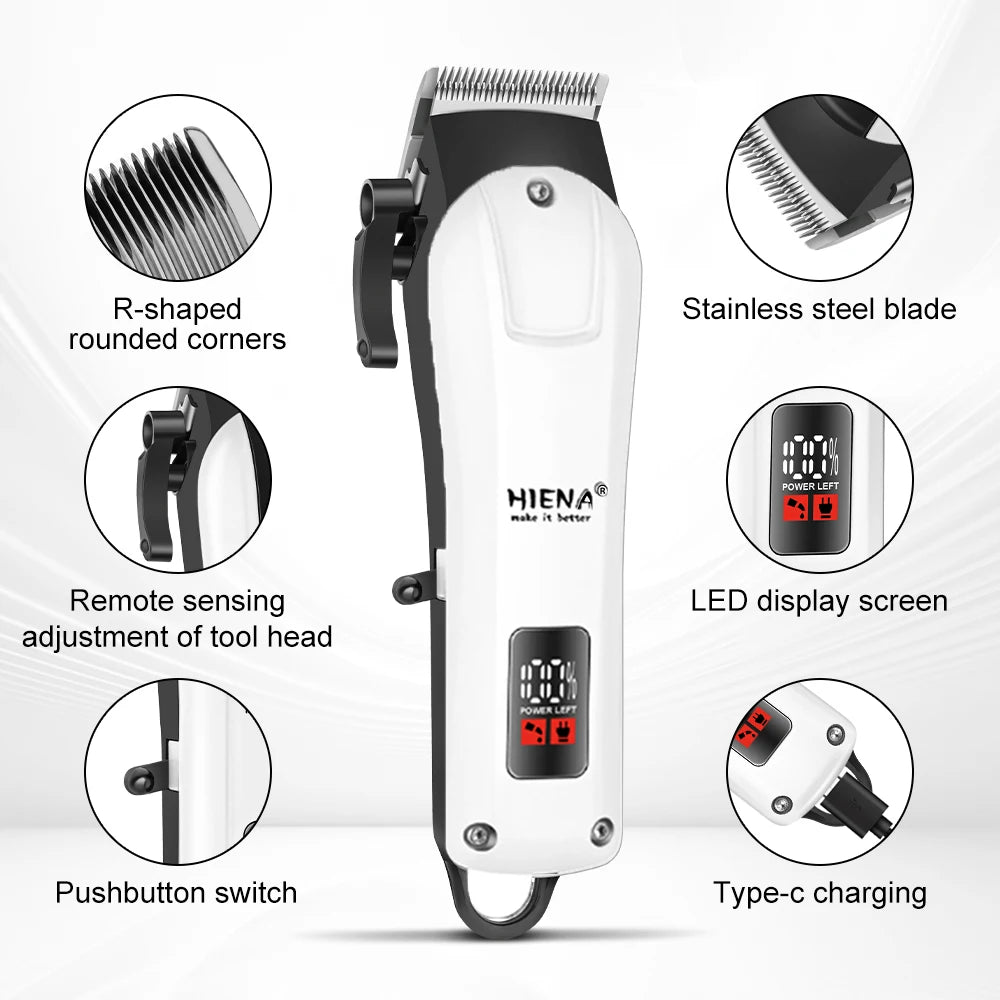 Professional Hair Clippers, Rechargeable Hair Trimmer, Men's Electric Ear and Nose Hair Trimmer Grooming Kit, Rechargeable Electric Razor, 4 Piece Set