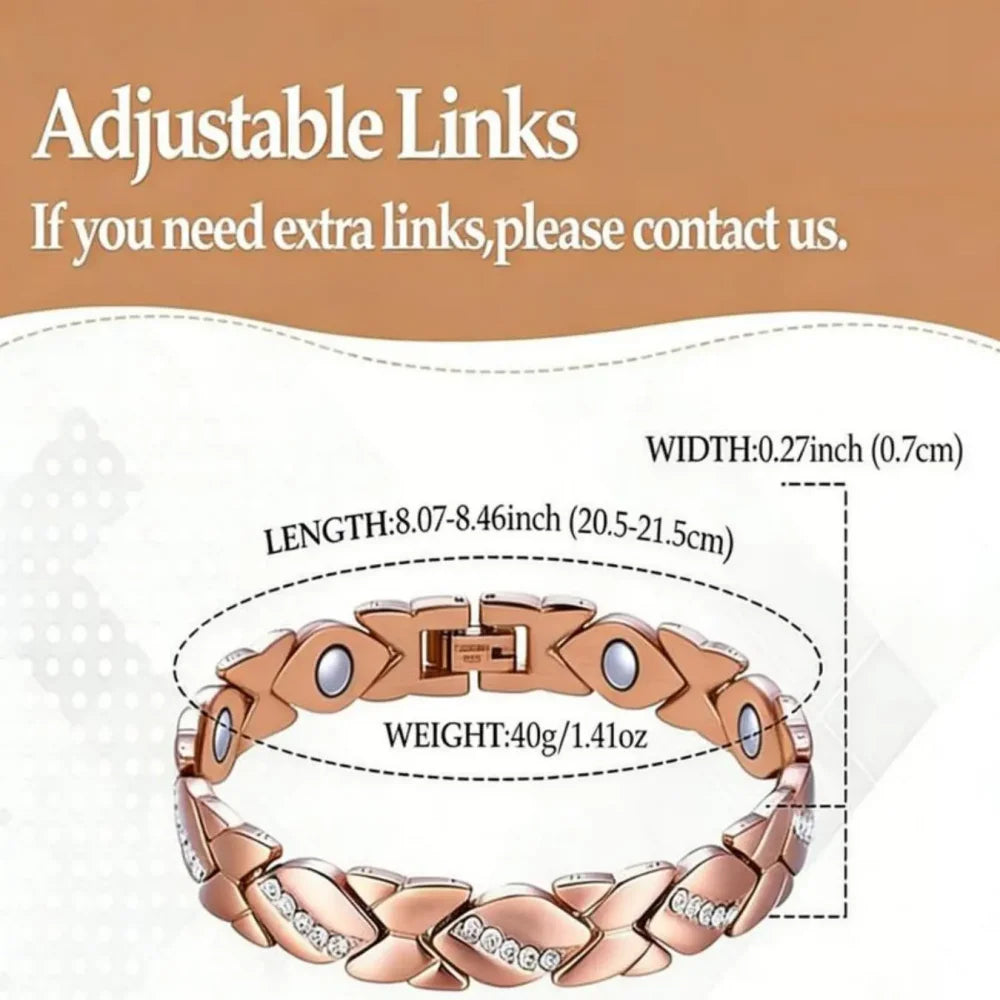 Pure Copper Bracelets, Ultra Magnetic Bracelets with 3500 Gauss Magnets,