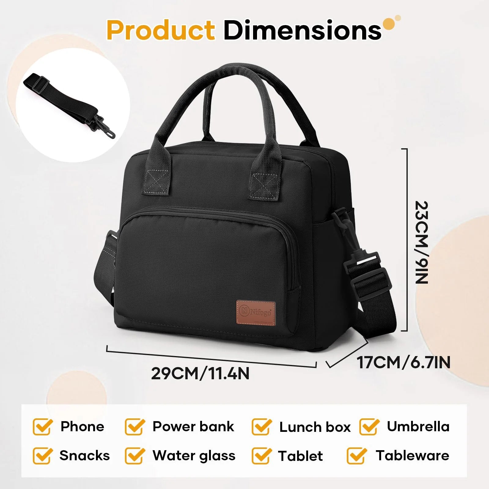 Cute Strawberry Print Insulated Lunch Bag, Corduroy Thermal Cooler Tote with Adjustable Shoulder Strap, Leakproof Portable Lunch Box Carrier for Work School Picnic
