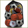 30x40'' Heavy Duty Mesh Ball Bag for Soccer, Basketball, Volleyball - Breathable Sports Gear Organizer with Adjustable Strap