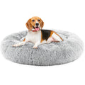 JHK Calming Dog Bed for Medium to Large Dogs Washable Large Pet Bed Anti-Slip Round Fluffy Plush Dog Bed