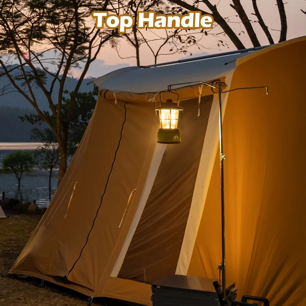 LED Camping Lantern: Portable Outdoor Light for Camping Hiking Fishing Picnic Emergency 4xAA Battery Powered (Not Included)