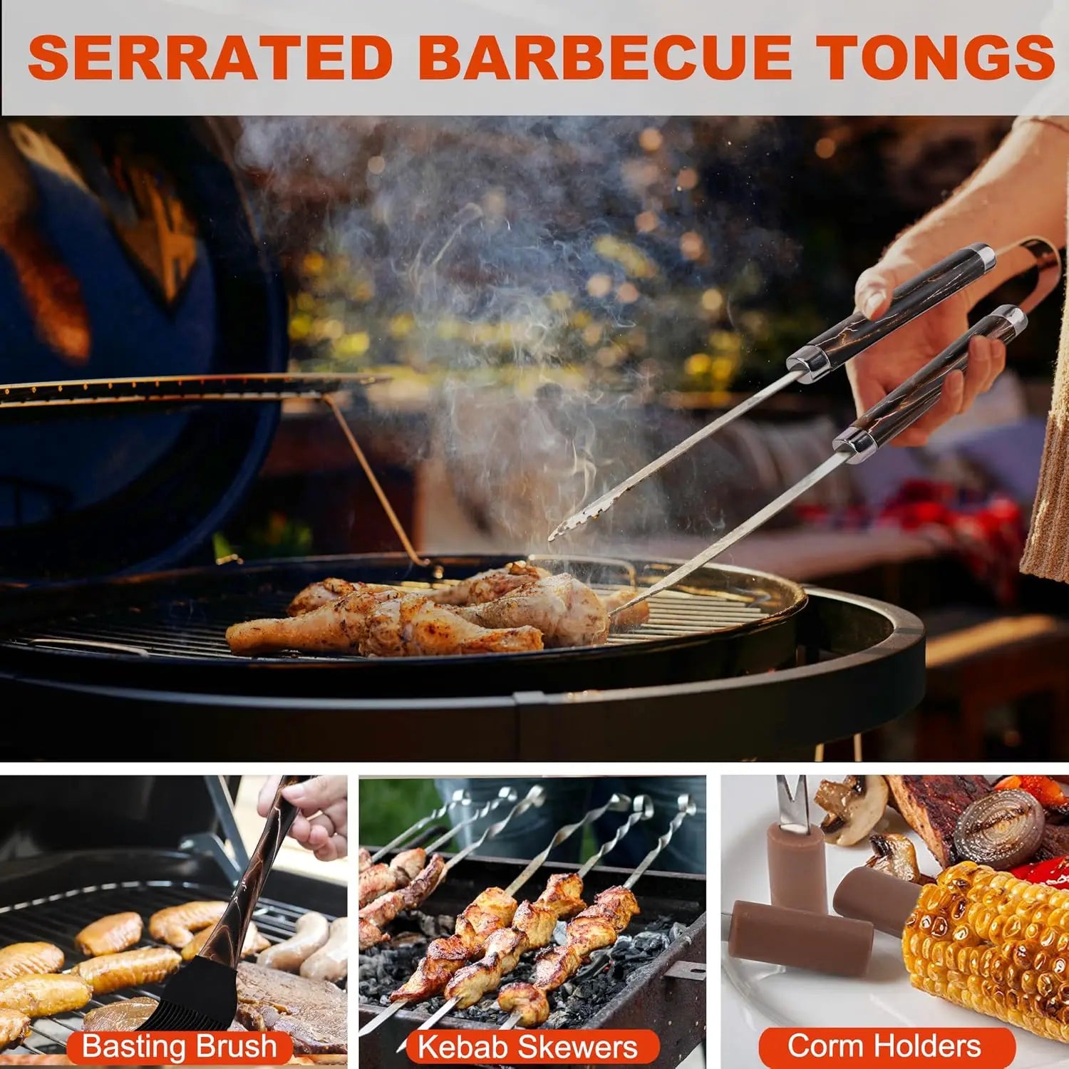 22PCS Stainless Steel BBQ Tool Set with Aluminum Case - Outdoor Grilling Kit for Men & Dad