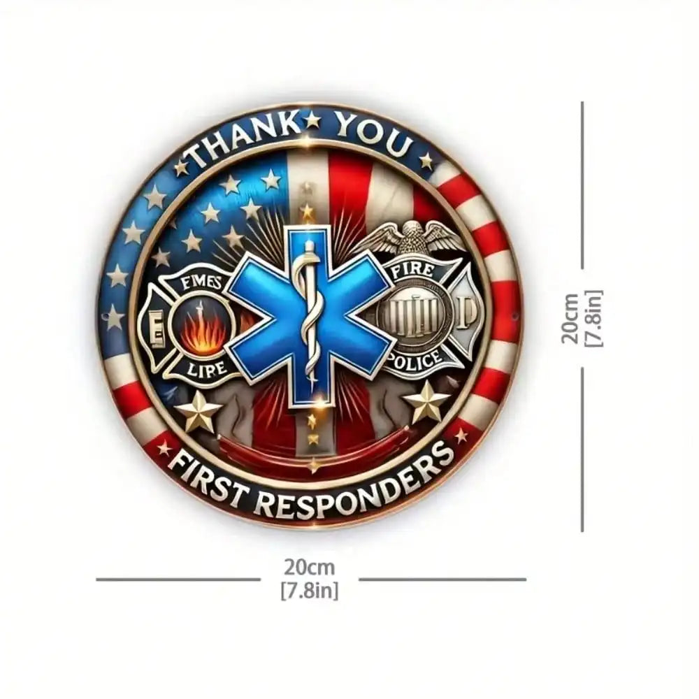 Firefighter Wall Art, Flat American Flag, Patriotic Fireman